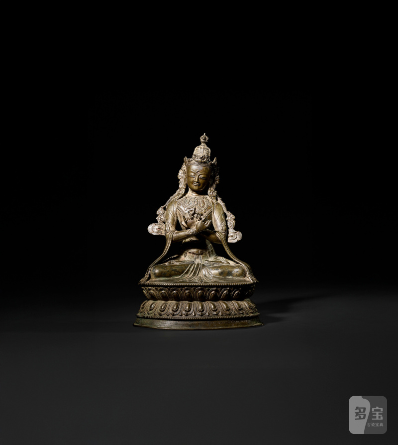 STATUE DE VAJRADHARA EN BRONZE  OUEST DU TIBET, XVE-XVIE SIÈCLE
